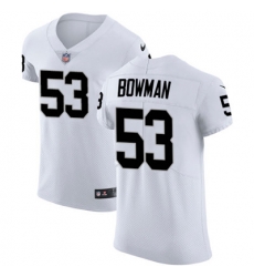 Men Nike Raiders #53 NaVorro Bowman White Stitched NFL Vapor Untouchable Elite Jersey Men Nike Raiders #53 NaVorro Bowman White Stitched NFL Vapor Untouchable Elite Jersey