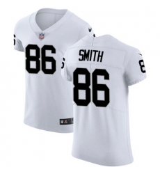 Men Nike Raiders #86 Lee Smith White Stitched NFL Vapor Untouchable Elite Jersey Men Nike Raiders #86 Lee Smith White Stitched NFL Vapor Untouchable Elite Jersey