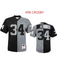 Men Raiders #98 CROSBY Split throwback jersey Men Raiders #98 CROSBY Split throwback jersey