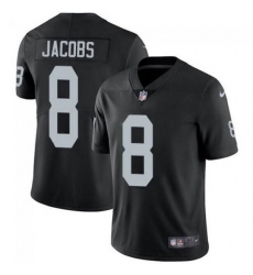 Men's Las Vegas Raiders #8 Josh Jacobs Black Vapor Limited Stitched Jersey Men's Las Vegas Raiders #8 Josh Jacobs Black Vapor Limited Stitched Jersey