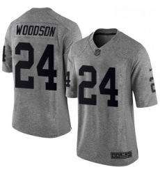 Mens Nike Oakland Raiders 24 Charles Woodson Limited Gray Gridiron NFL Jersey Mens Nike Oakland Raiders 24 Charles Woodson Limited Gray Gridiron NFL Jersey
