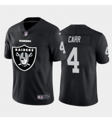 Nike Las Vegas Raiders 4 Derek Carr Black Team Big Logo Vapor Untouchable Limited Jersey