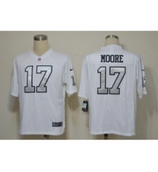Nike Oakland Raiders 17 Denarius Moore White Game Silver number NFL Jersey Nike Oakland Raiders 17 Denarius Moore White Game Silver number NFL Jersey