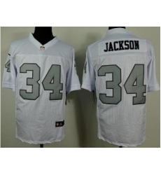 Nike Oakland Raiders 34 Bo.Jackson White Elite Silver No. NFL Jersey Nike Oakland Raiders 34 Bo.Jackson White Elite Silver No. NFL Jersey