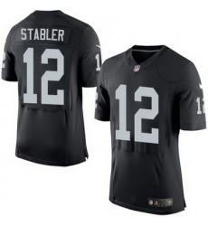 Nike Raiders #12 Kenny Stabler Black Team Color Mens Stitched NFL New Elite Jersey Nike Raiders #12 Kenny Stabler Black Team Color Mens Stitched NFL New Elite Jersey