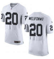 Nike Raiders #20 Obi Melifonwu White Mens Stitched NFL New Elite Jersey Nike Raiders #20 Obi Melifonwu White Mens Stitched NFL New Elite Jersey