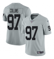 Nike Raiders 97 Maliek Collins Silver Men Stitched NFL Limited Inverted Legend Jersey Nike Raiders 97 Maliek Collins Silver Men Stitched NFL Limited Inverted Legend Jersey
