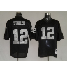 Oakland Raiders 12 Ken Stabler Black throwback Jerseys Oakland Raiders 12 Ken Stabler Black throwback Jerseys