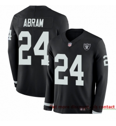 Raiders 24 Johnathan Abram Black Team Color Men Stitched Football Limited Therma Long Sleeve Jersey Raiders 24 Johnathan Abram Black Team Color Men Stitched Football Limited Therma Long Sleeve Jersey