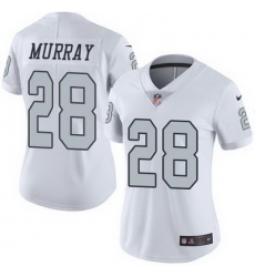 Nike Raiders #28 Latavius Murray White Womens Stitched NFL Limited Rush Jersey Nike Raiders #28 Latavius Murray White Womens Stitched NFL Limited Rush Jersey