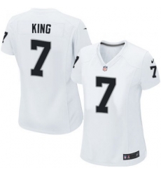 Oakland Raiders #7 Marquette King Women White Jersey Oakland Raiders #7 Marquette King Women White Jersey