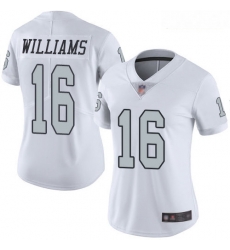 Raiders #16 Tyrell Williams White Women Stitched Football Limited Rush Jersey Raiders #16 Tyrell Williams White Women Stitched Football Limited Rush Jersey