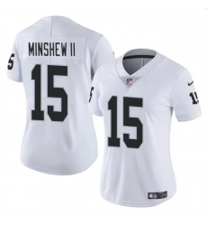 Women Las Vegas Raiders 15 Gardner Minshew II White Vapor Stitched Jersey Women Las Vegas Raiders 15 Gardner Minshew II White Vapor Stitched Jersey