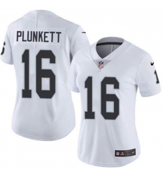 Women Las Vegas Raiders 16 Jim Plunkett White Vapor Untouchable Limited Stitched Jersey Women Las Vegas Raiders 16 Jim Plunkett White Vapor Untouchable Limited Stitched Jersey