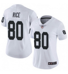 Women Las Vegas Raiders 80 Jerry Rice White Vapor Untouchabel Limited Jersey Women Las Vegas Raiders 80 Jerry Rice White Vapor Untouchabel Limited Jersey
