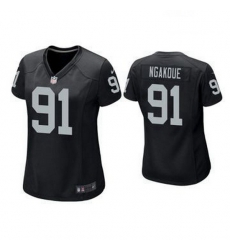 Women Las Vegas Raiders 91 Yannick Ngakoue Black Jersey Women Las Vegas Raiders 91 Yannick Ngakoue Black Jersey