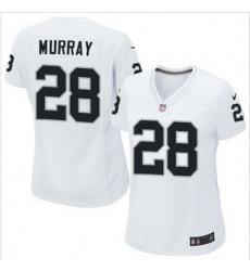 Women Nike Raiders #28 Latavius Murray White Stitched NFL Elite Jersey Women Nike Raiders #28 Latavius Murray White Stitched NFL Elite Jersey