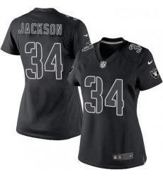 Womens Nike Oakland Raiders 34 Bo Jackson Limited Black Impact NFL Jersey Womens Nike Oakland Raiders 34 Bo Jackson Limited Black Impact NFL Jersey