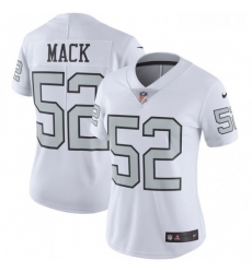 Womens Nike Oakland Raiders 52 Khalil Mack Limited White Rush Vapor Untouchable NFL Jersey Womens Nike Oakland Raiders 52 Khalil Mack Limited White Rush Vapor Untouchable NFL Jersey