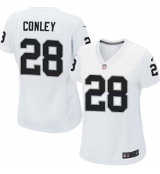 Womens Oakland Raiders #28 Gareon Conley White Jersey Womens Oakland Raiders #28 Gareon Conley White Jersey
