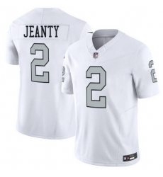 Youth Las Vegas Raiders 2 Ashton Jeanty White 2025 F U S E  Vapor Stitched Football Jerseys