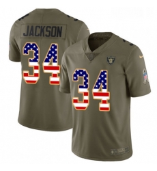 Youth Nike Oakland Raiders 34 Bo Jackson Limited OliveUSA Flag 2017 Salute to Service NFL Jersey Youth Nike Oakland Raiders 34 Bo Jackson Limited OliveUSA Flag 2017 Salute to Service NFL Jersey
