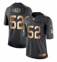 Youth Nike Oakland Raiders 52 Khalil Mack Limited BlackGold Salute to Service NFL Jersey Youth Nike Oakland Raiders 52 Khalil Mack Limited BlackGold Salute to Service NFL Jersey