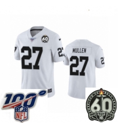 Youth Oakland Raiders #27 Trayvon Mullen White 60th Anniversary Vapor Untouchable Limited Player 100th Season Football Jersey Youth Oakland Raiders #27 Trayvon Mullen White 60th Anniversary Vapor Untouchable Limited Player 100th Season Football Jersey
