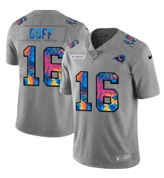 Los Angeles Rams 16 Jared Goff Men Nike Multi Color 2020 NFL Crucial Catch NFL Jersey Greyheather