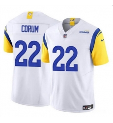 Men Los Angeles Rams 22 Blake Corum White 2024 Draft F U S E Vapor Untouchable Stitched Football Jersey Men Los Angeles Rams 22 Blake Corum White 2024 Draft F U S E Vapor Untouchable Stitched Football Jersey