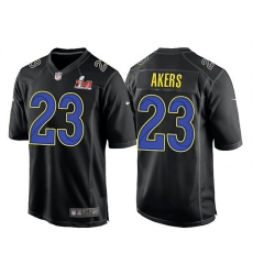 Men Los Angeles Rams 23 Cam Akers 2022 Black Super Bowl LVI Game Stitched Jersey Men Los Angeles Rams 23 Cam Akers 2022 Black Super Bowl LVI Game Stitched Jersey