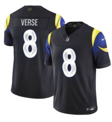 Men Los Angeles Rams 8 Jared Verse Black 2025 F U S E Rivalries Vapor Limited Stitched Football Jersey