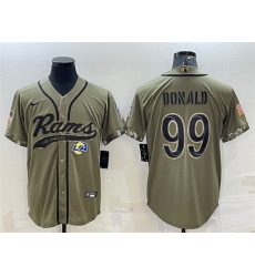 Men Los Angeles Rams 99 Aaron Donald Olive 2022 Salute To Service Cool Base Stitched Baseball Jersey Men Los Angeles Rams 99 Aaron Donald Olive 2022 Salute To Service Cool Base Stitched Baseball Jersey