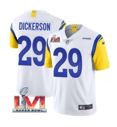 Nike Los Angeles Rams 29 Eric Dickerson White 2022 Super Bowl LVI Vapor Limited Jersey Nike Los Angeles Rams 29 Eric Dickerson White 2022 Super Bowl LVI Vapor Limited Jersey