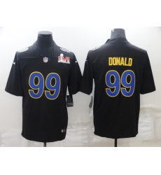 Nike Los Angeles Rams 99 Aaron Donald Black 2022 Super Bowl LVI Vapor Limited Jersey Nike Los Angeles Rams 99 Aaron Donald Black 2022 Super Bowl LVI Vapor Limited Jersey