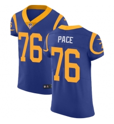 Nike Rams #76 Orlando Pace Royal Blue Alternate Mens Stitched NFL Vapor Untouchable Elite Jersey Nike Rams #76 Orlando Pace Royal Blue Alternate Mens Stitched NFL Vapor Untouchable Elite Jersey