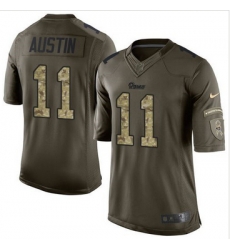 Nike St Louis Rams #11 Tavon Austin Green Men 27s Stitched NFL Limited Salute to Service Jersey Nike St Louis Rams #11 Tavon Austin Green Men 27s Stitched NFL Limited Salute to Service Jersey