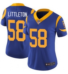 Nike Rams 58 Cory Littleton Royal Blue Alternate Womens Stitched NFL Vapor Untouchable Limited Jersey Nike Rams 58 Cory Littleton Royal Blue Alternate Womens Stitched NFL Vapor Untouchable Limited Jersey