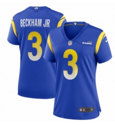 Women's Royal Los Angeles Rams #3 Odell Beckham Jr. Vapor Untouchable Limited Stitched Royal Jersey Women's Royal Los Angeles Rams #3 Odell Beckham Jr. Vapor Untouchable Limited Stitched Royal Jersey