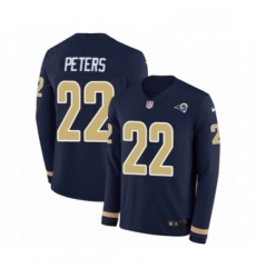 Youth Nike Los Angeles Rams 22 Marcus Peters Limited Navy Blue Therma Long Sleeve NFL Jersey Youth Nike Los Angeles Rams 22 Marcus Peters Limited Navy Blue Therma Long Sleeve NFL Jersey