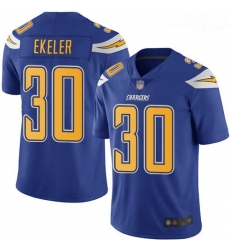 Chargers 30 Austin Ekeler Electric Blue Men Stitched Football Limited Rush Jersey Chargers 30 Austin Ekeler Electric Blue Men Stitched Football Limited Rush Jersey