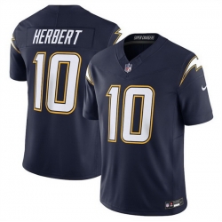 Men Los Angeles Chargers 10 Justin Herbert Navy 2025 F U S E  Alternate Vapor Limited Stitched Football Jersey