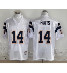 Men Los Angeles Chargers 14 Dan Fouts White Throwback Stitched Jersey Men Los Angeles Chargers 14 Dan Fouts White Throwback Stitched Jersey