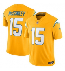 Men Los Angeles Chargers 15 Ladd McConkey Gold 2025 F U S E  AlternateVapor Limited Stitched Football Jersey