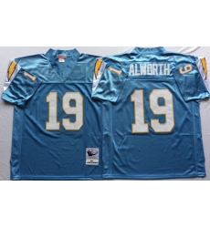Men Los Angeles Chargers 19 Lance Alworth Light Blue M&N Throwback Jersey Men Los Angeles Chargers 19 Lance Alworth Light Blue M&N Throwback Jersey