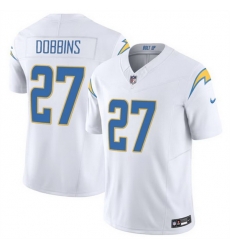 Men Los Angeles Chargers 27 J K Dobbins White 2024 F U S E Vapor Limited Stitched Football Jersey Men Los Angeles Chargers 27 J K Dobbins White 2024 F U S E Vapor Limited Stitched Football Jersey
