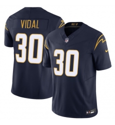 Men Los Angeles Chargers 30 Kimani Vidal Navy 2025 F U S E  Alternate Vapor Limited Stitched Football Jersey