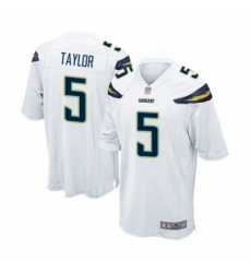 Men Los Angeles Chargers 5 Tyrod Taylor Game White Football Jersey Men Los Angeles Chargers 5 Tyrod Taylor Game White Football Jersey