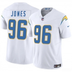 Men Los Angeles Chargers 96 Naquan Jones White 2024 F U S E Vapor Limited Stitched Football Jersey