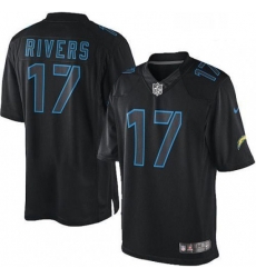 Men Nike Los Angeles Chargers 17 Philip Rivers Limited Black Impact NFL Jersey Men Nike Los Angeles Chargers 17 Philip Rivers Limited Black Impact NFL Jersey